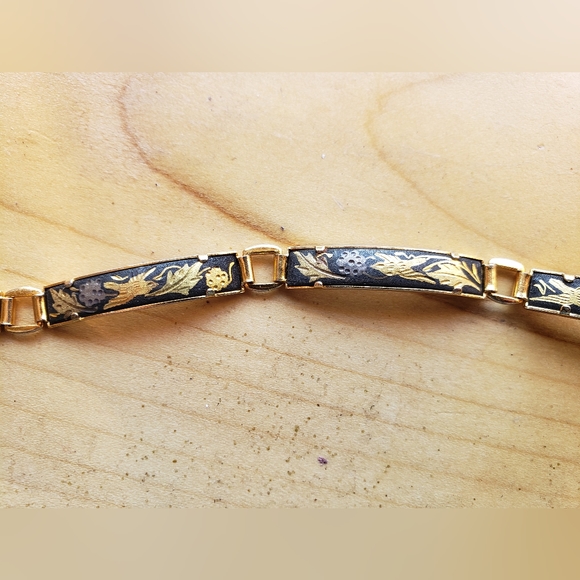 Handpainted Spanish Damascene Vintage Bracelet - Picture 13 of 13
